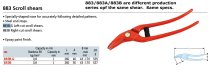 (883B) -Metal Scroll Shears (Right Cut)