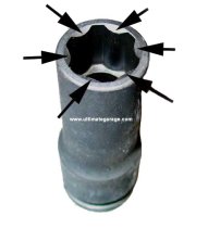 (NSB.19) -1/2" Drive Deep Impact Convex Wheel Socket-19mm