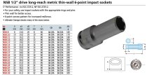 (NSB.19) -1/2" Drive Deep Impact Convex Wheel Socket-19mm