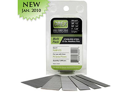 (P6/MP-STS)-Grex 23 Gauge Short Pin Multi-Pack (Stainless Steel-3,000pc) (sold out)