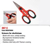 (841A.4)(207 C )-Electrician's Sheathed Scissors (USAG)