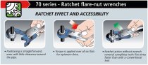 (70A.11) -Ratchet Flare-Nut Wrench-11mm (7/16") (Facom)