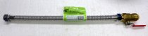 Stainless Steel Flexible Water Connector (w/Ball Valve)-3/4x18"