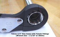 Stainless Steel Flexible Water Connector (w/Ball Valve)-3/4x18"