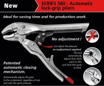 (580.10) -Auto Lockgrip Angled Nose Pliers-10"