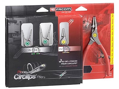 (PCJ4) -Circlip Plier Set-4pc (Straight & 90°)("A" series)