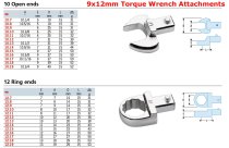 (10.7/16)-Torque Wrench Open End Attachment-7/16" (9x12mm) (1 available)