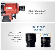 (NSS.18A)-1/2" Drive 6pt Short Impact Socket-18mm (USAG)
