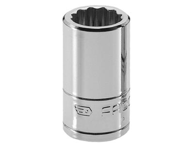 (R.14E)-1/4" Drive 12pt Socket-14mm (Facom)