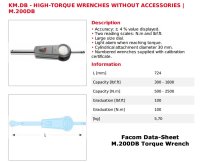 (M.200DB)-1" Drive Torque Wrench w/o Accessories (300-1800 ftlb)