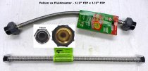 Stainless Steel Flexible Water Connector (FIPxFIP)-1/2x12"