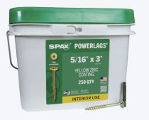 5/16 x 3″ Washer Head Lags-Yellow Zinc Torx (500pc) (Dropship)
