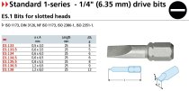 (ES.133)-1/4" Slotted Bit-3mm (L=25mm)