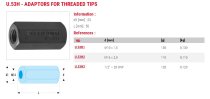 (U.53H2) -Adapter for Threaded Tips-M16x2.0 (2 available at this price)