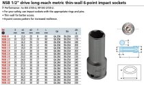 (NSB.3) -1/2" Drive Deep Impact Convex Socket-17/19/21mm