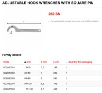 (125A.180)-Hinged Hook Wrench for Side-Hole Nuts (120-180mm)(USA