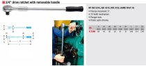 (K.154B)-3/4" Drive Reversible Ratchet with Handle-21.5"