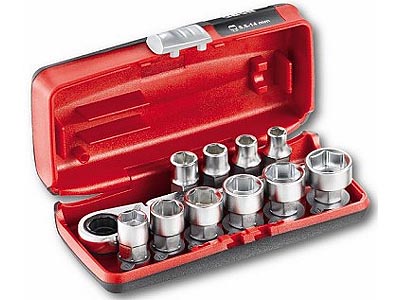 (RXPICO)-11pc Ultra Compact 1/4" Drive Flex Head Ratchet Set (U)