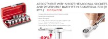 (RXPICO)-11pc Ultra Compact 1/4" Drive Flex Head Ratchet Set (U)