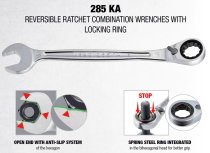 (467B.9)-Ratcheting Combination Wrench w/Ring Stop-9mm (Facom)