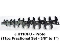 (J.J11CFU-spec)-3/8″ Drive Fractional Crowsfoot Set-11pc (Proto)