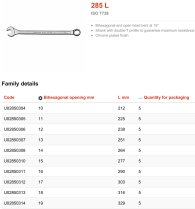 (40.65LA)-Combination Wrench (Extra Long)-65mm (USAG)