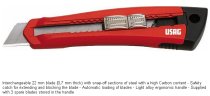 (844.S22)-Utility Knife w/22mm Snap Off Blades (USAG only)