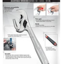 (101.8)-Adjustable Wrench-8" (Chrome w/Quick Adjust)(Facom)