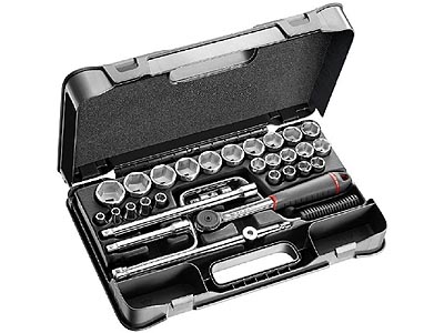 (S.161-4P6) -1/2" Drive 6pt Metric Set (8-32mm)(w/S.161 ratchet) (USAG)