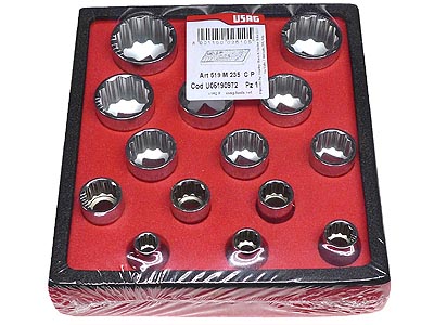 (MODM.SU15)-1/2" Drive Fract Socket Set (15pc)(3/8-1 1/4") (USAG) (limited supply)