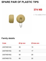 (374.E50)-Nylon Tip Set (for USAG 374 Series hammers)-50mm (2pc)