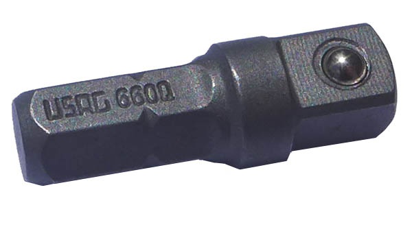 (ECR) -1/4" Socket Adapter (1/4 Hex to 1/4 Square) (USAG)