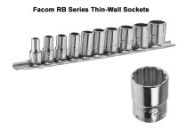 (RB.40AU)-1/4" Drive 12pt Thin Wall Socket Set (10pc)(3/16-9/16)