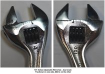 (101.6)-Adjustable Wrench-6" (Chrome w/Quick Adjust)(USAG)