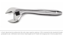 (101.4)-Adjustable Wrench-4" (Chrome w/Quick Adjust)(USAG)