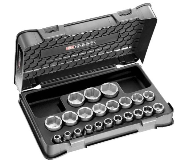 (S.401B) -1/2" Drive 6pt Socket Set (22pc)(8-32mm) (Facom) (Freight) (1 available at this price)