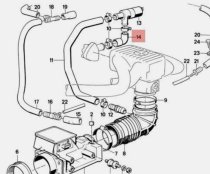 (11631286273)-Idle Control Valve Hose - 318i (-11/84) (Genuine BMW) (3 available)