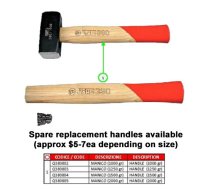 (1262A.100)-Club Hammer with Beveled Edge-1.0kg (2.2 lbs) (USAG)