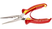 (183AE.20VE) -Insulated Snipe Nose Pliers with Wire Stripper-7.9