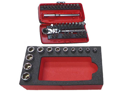 (MODM.R180J31spec)-Compact 1/4" Drive Bit & Metric Socket Set (USAG)