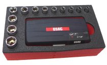 (MODM.R180J31spec)-Compact 1/4" Drive Bit & Metric Socket Set (USAG)