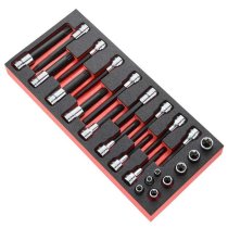 (MODM.CHA) -24pc Torx/Hex/XZN Long Reach Bit & Socket Set (USAG)