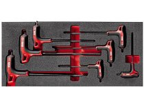 (MODM.89TXA)-7pc Soft Grip P-handle Torx Key Set (T10>T40) (Facom)
