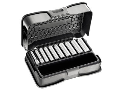 (R.405) -1/4" Drive 6pt Deep Metric Socket Set-10pc (USAG)
