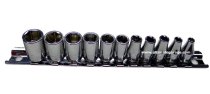 (R.40U) -1/4" Drive 6pt Fractional Socket Set (3/16>9/16")