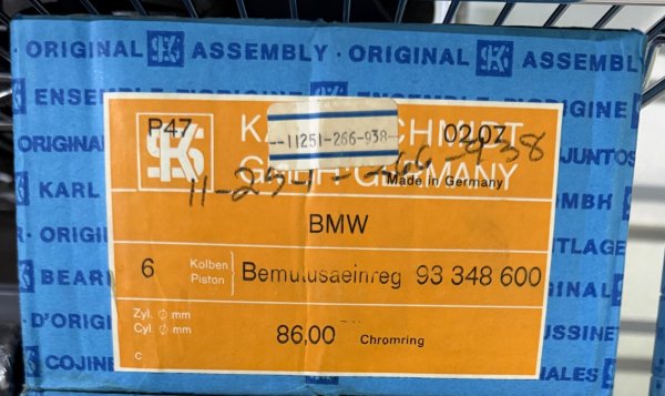 (11251266938)-Piston Set-528i (79-81) (86.00mm) (set of 6) (1 set available)