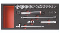 (MODM.J161-36) -3/8" Drive Metric Tool Module Set (8-22mm)(w/J.1