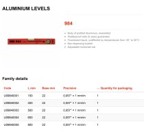 (320B.60)-Aluminum Level-600mm (0,057° accuracy)(USAG)