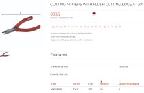 (427.MT)-Cutting Nippers w/30° Cutting Edge (USAG)