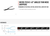(433.LMT)-MicroTech 45° Angled Thin Nose Grippers (Facom)